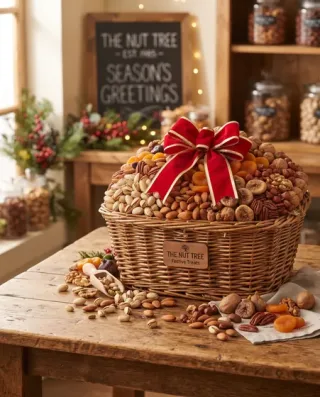 تبلیغ آجیل‌فروشی و سبد هدیه