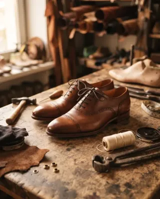 تبلیغ کفاش و تولید کفش چرم دست‌دوز